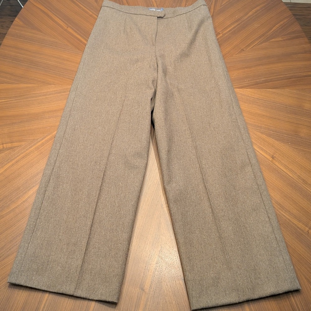 Pendleton Wool Trousers Womens Brown Excellent Vintage Wide Leg High Waist USA